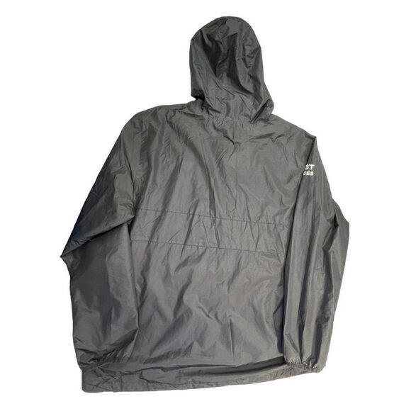 Sport-Tek Mens Half Zip Hooded Long Sleeve Windbreaker Jacket Gray 3XL Stadium - Picture 7 of 10